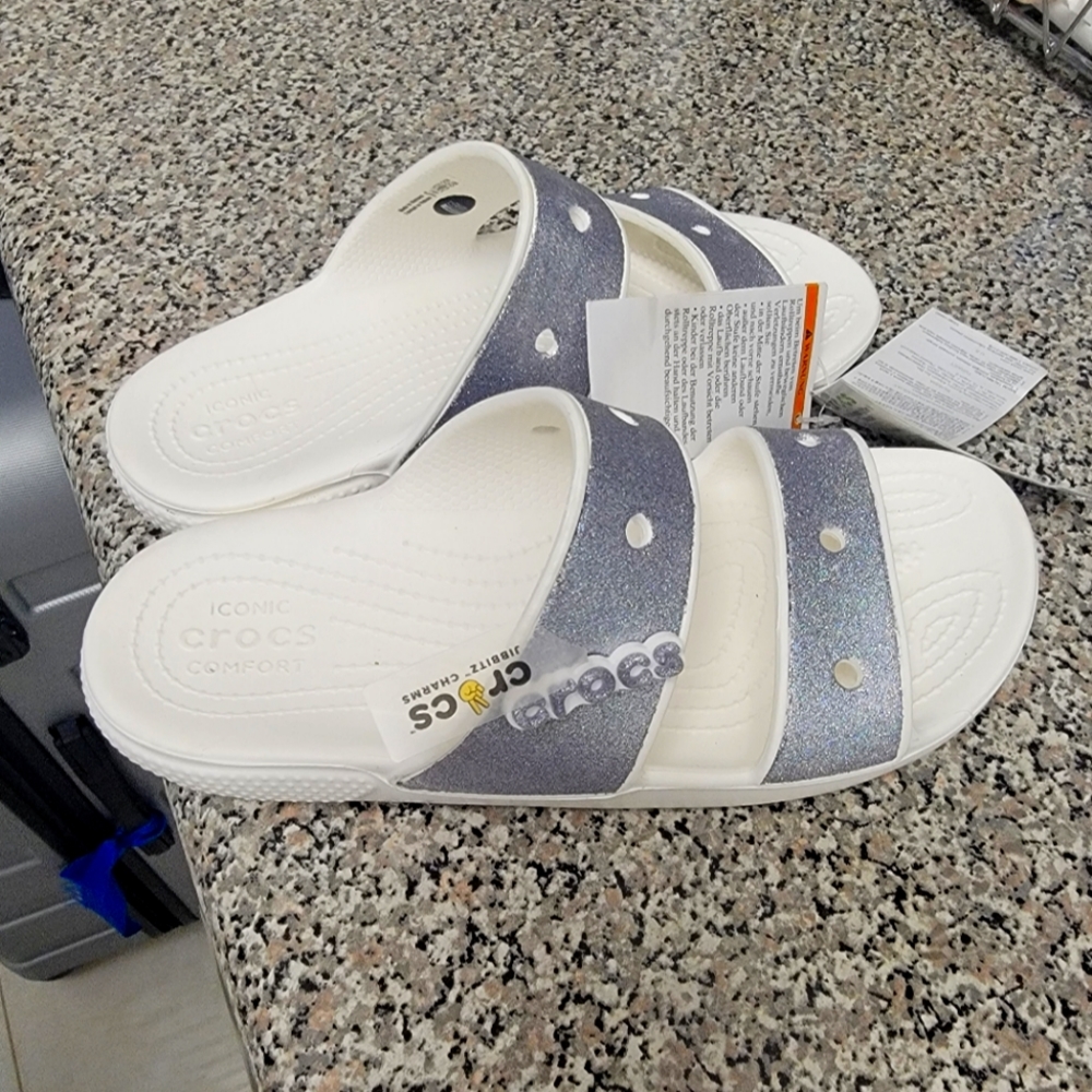 Crocs sparkle sandals